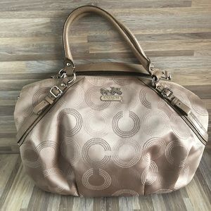 Coach Crossbody Bag Top Zip C Print Tan Y2K